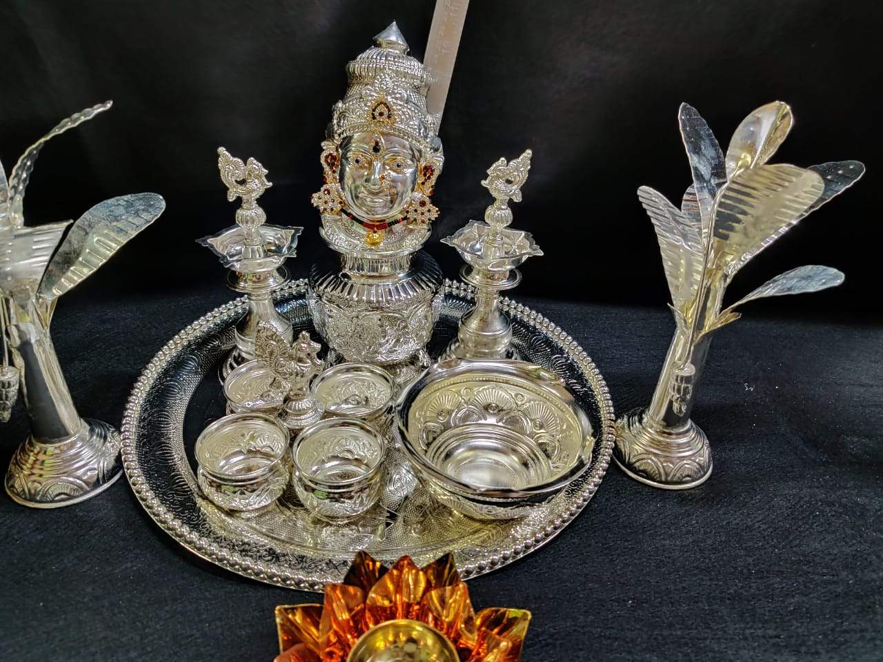 Silver pooja items